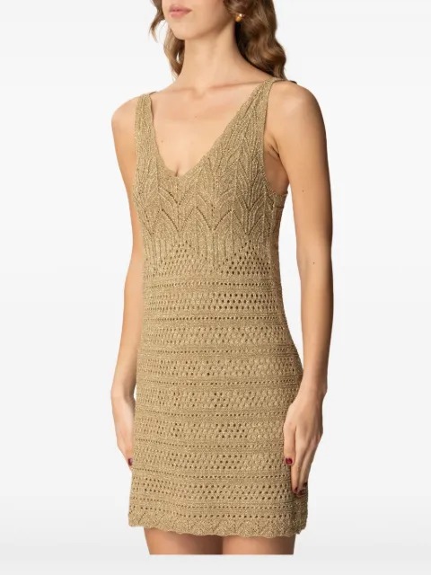 TWINSET crochet mini dress Gold 251TT3198