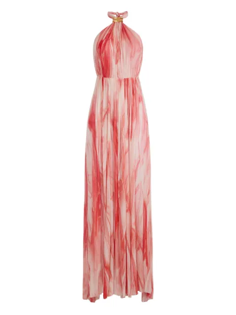 Elisabetta Franchi abstract-print maxi dress Red ABR4752E2