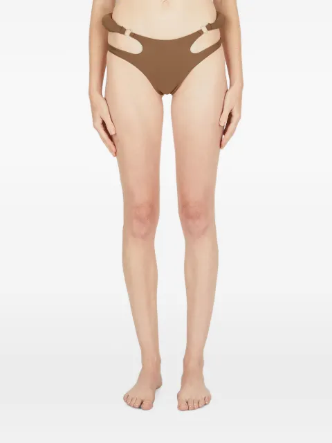 ENTIRE STUDIOS cut-out padded-strap bikini bottoms Brown ESSW04