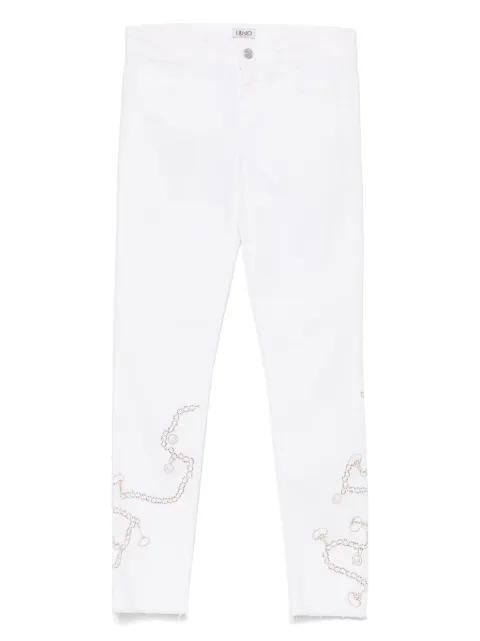 LIU JO rhinestone-embellished jeans White W19390T8123