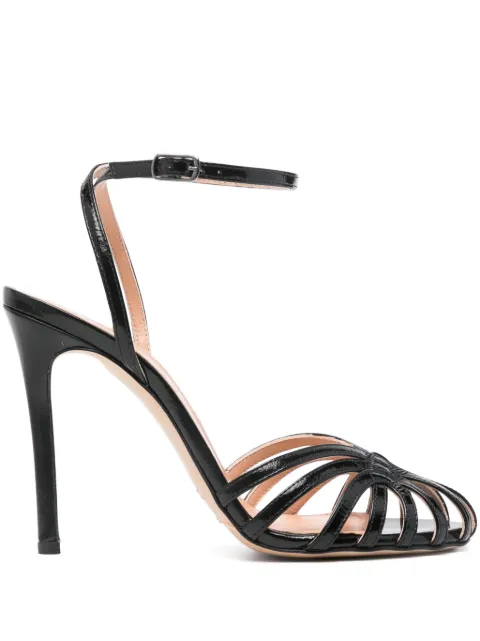 The Seller 100mm leather sandals Black SE1055