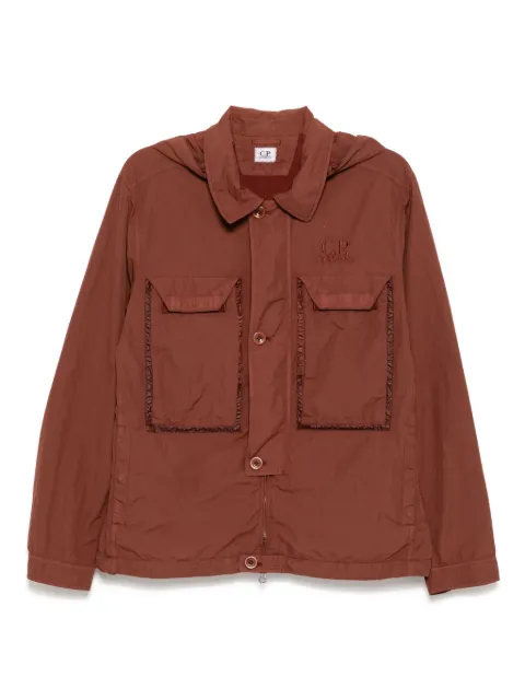 C.P. Company flatt goggle overshirt Red 18CMOS090A005991G