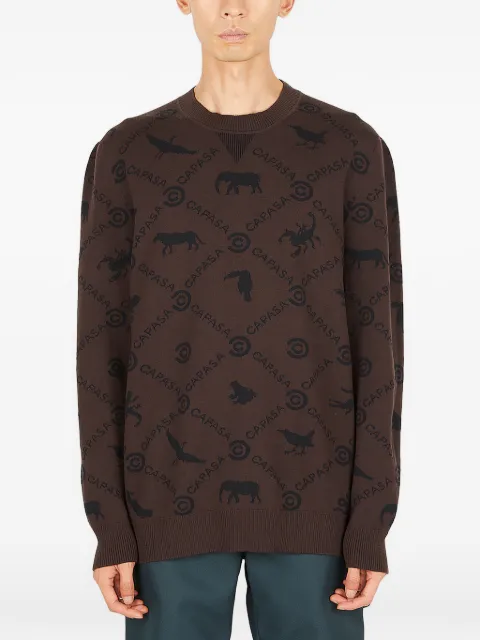 CAPASA MILANO logo-print sweater Brown 81M0071020