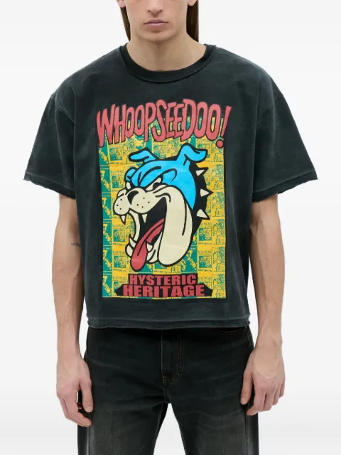 Hysteric Glamour Bulldog T-shirt Black 2302HG07