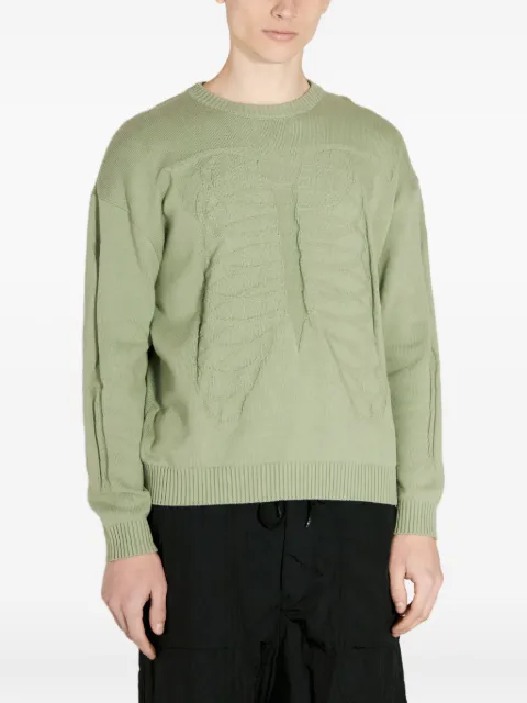 Fucking Awesome rib-trimmed skeleton sweater Green FA1890