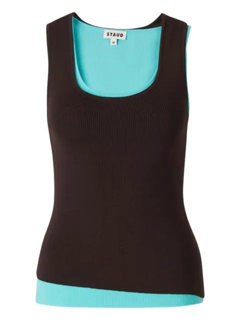 STAUD jersey tank top Brown R25S3116VW
