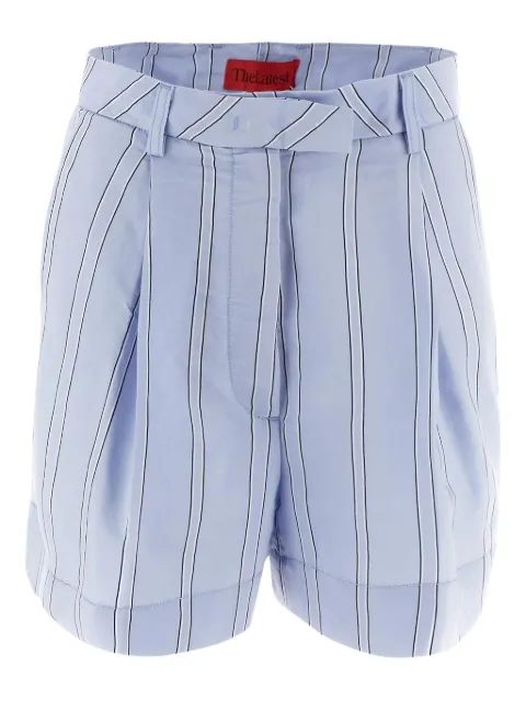 THELATEST striped shorts Blue TLW031B5T0171ABTPT0028