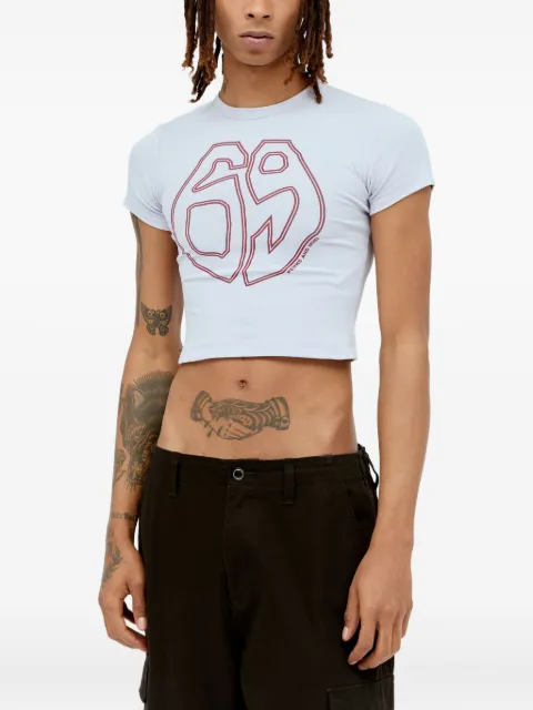 Perks And Mini graphic-print cropped T-shirt White 4562CLLCK