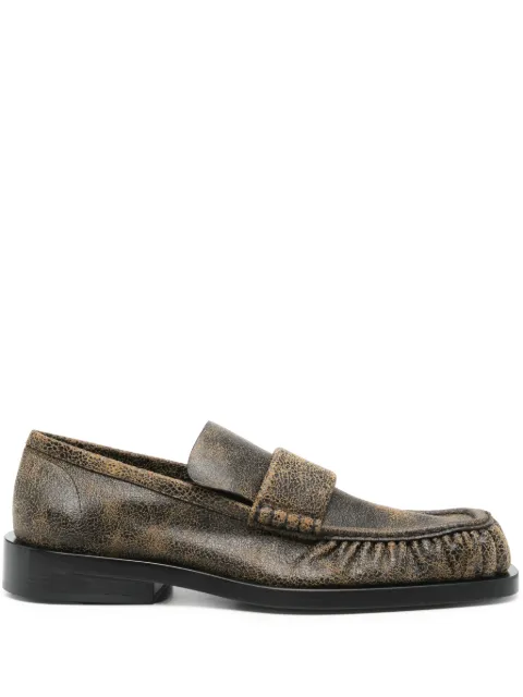 Jil Sander cracked-effect loafers Brown J32WR0017P5342