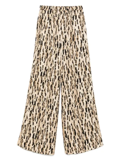 THE NINA STUDIO animal-print palazzo pants Neutrals 11PANT