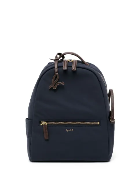 agnès b. logo-plaque backpack Blue O848VNS1