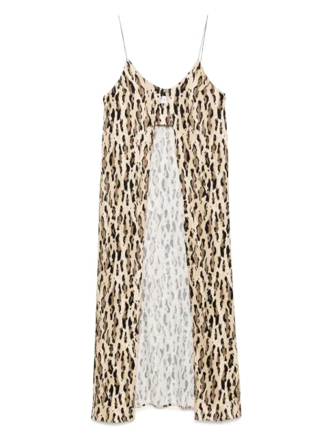 THE NINA STUDIO animal-print top Neutrals 10GILET