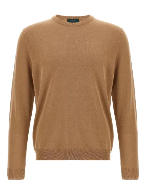 Zanone cotton jumper Brown 810104ZY318Z1029