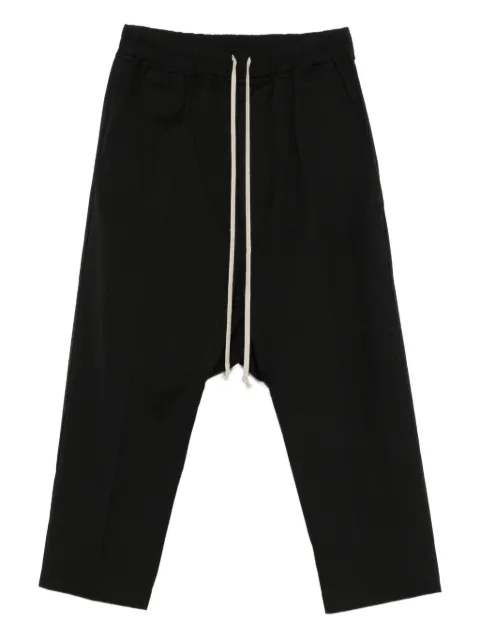 Rick Owens drawstring cropped trousers Black RU02E1381TE