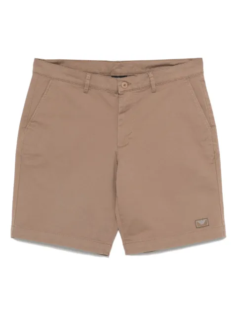 Emporio Armani logo-patch shorts Brown EM000591AF12336