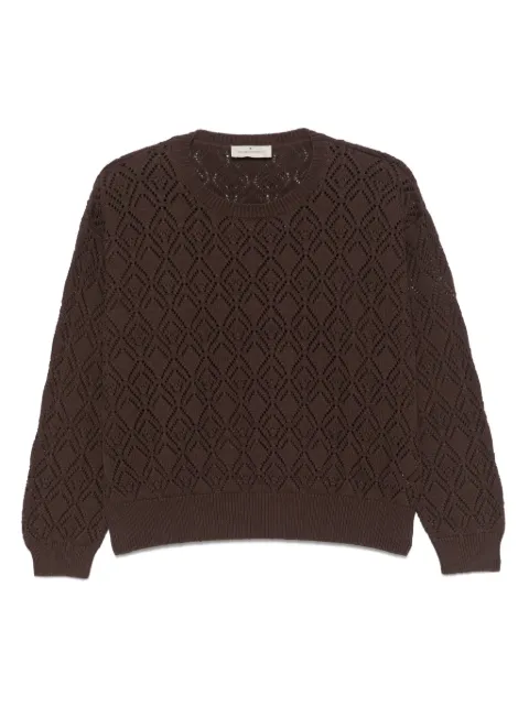Bruno Manetti pointelle-knit sweater Brown P2N112