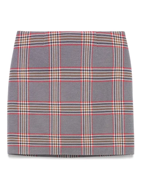 A.M.G. checked mini skirt Blue SS25SK1025