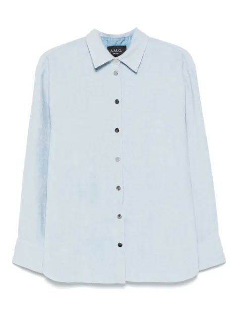 A.M.G. cotton shirt Blue SS25ST0325