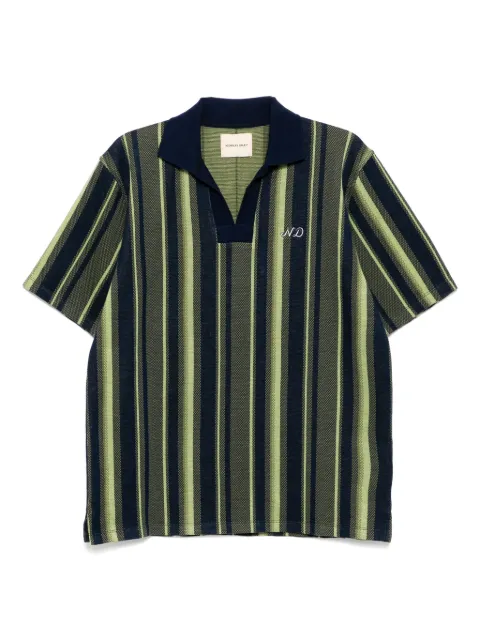 Nicholas Daley rugby striped polo shirt Green NDSS25RSPCTNNVM