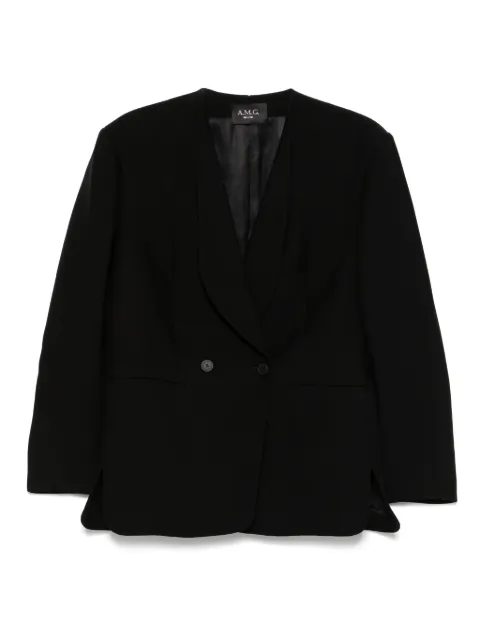 A.M.G. double-breasted blazer Black SS25JK0225BLACK