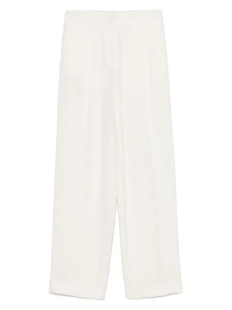 A.M.G. pleat-detailed trousers White SS25P0125WHITE