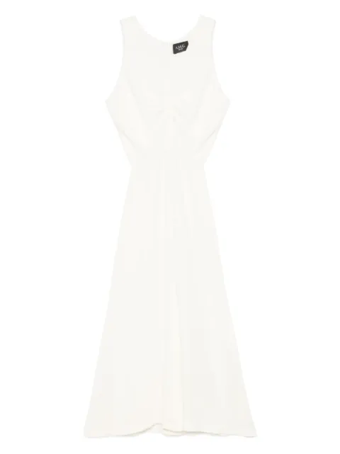 A.M.G. ruched-detailed maxi dress White SS25DR0225WHITE