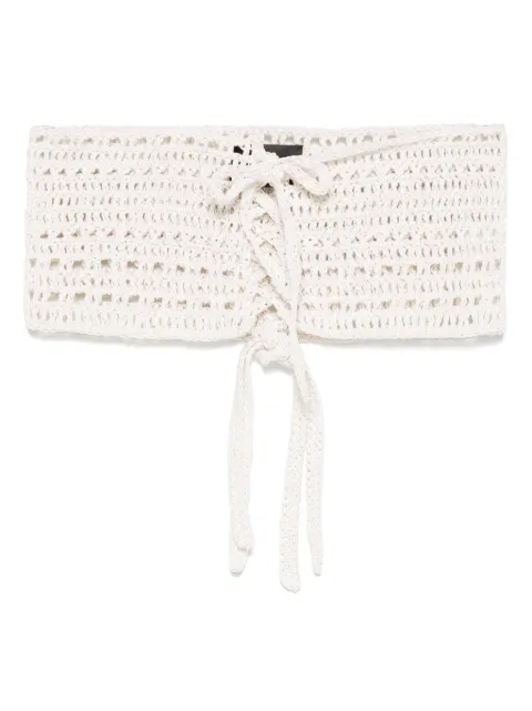 A.M.G. knitted crop top White SS25T0225