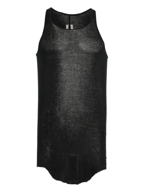 Rick Owens Basic Rib tank top Black RU02E1150MR