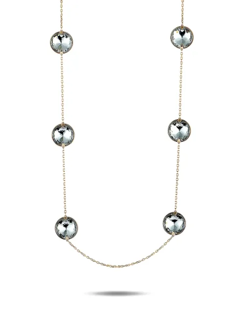 Swarovski 14K yellow gold Globe Strandage crystal necklace Gold 5278362