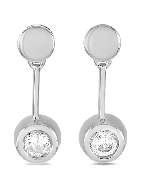 LB Exclusive 14K white gold diamond earrings Silver AER15707W
