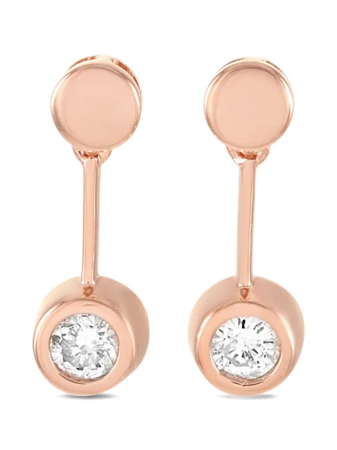 LB Exclusive 14K rose gold diamond earrings Pink AER15707R