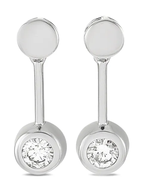 LB Exclusive 14K white gold drop diamond earrings Silver AER15708W