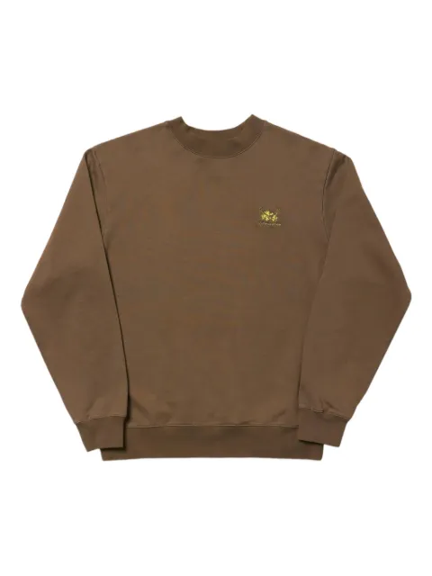 Nicholas Daley embroidered-logo sweatshirt Brown NDSS25RKLCTNBRN
