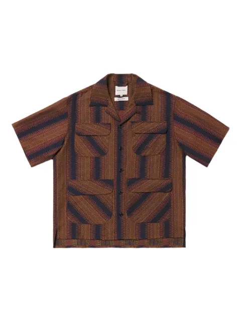 Nicholas Daley striped shirt Brown NDSS25ALHSNJNMB