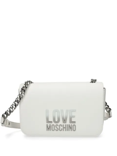 Love Moschino logo-lettering crossbody bag White JC4254PP0M