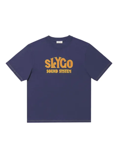 Nicholas Daley slogan-print T-shirt Blue NDSS25SSSCTNNVY