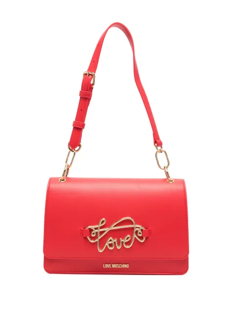 Love Moschino appliqué-detail shoulder bag Red JC4264PP0MKG0