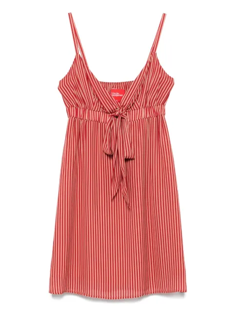 Merci striped mini dress Red ABM066