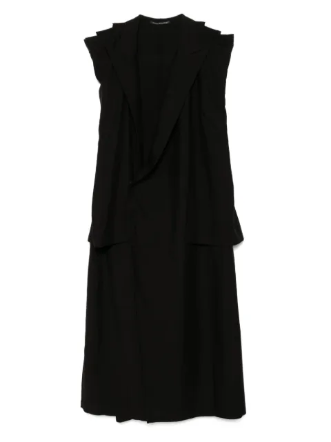 Yohji Yamamoto twisted gabardine coat Black FPC60202