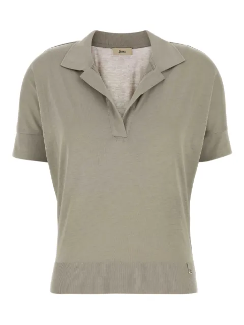 Herno cotton-blend polo shirt Grey JPL00113D52056