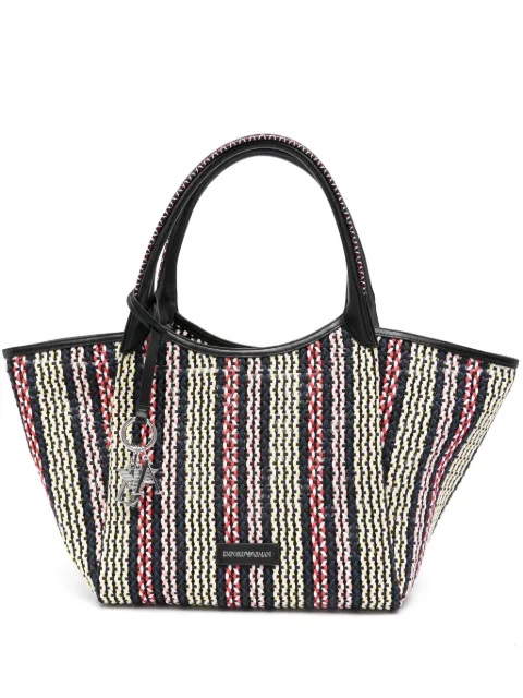 Emporio Armani basket-weave tote bag Black EW001009AF12768