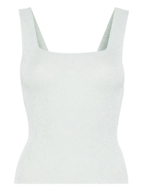 TWINSET ribbed-knit tank top Green 251TT3147