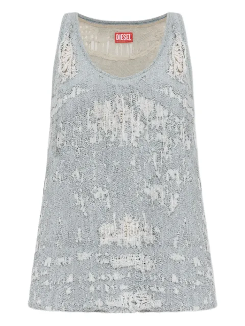 Diesel De-Dalby distressed tank top Grey A1906468ST