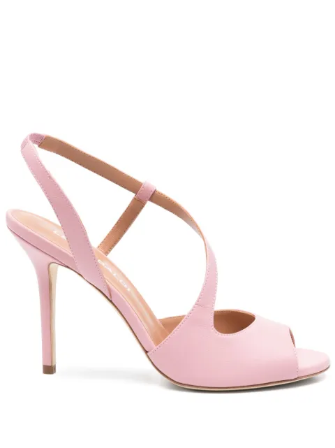 Lella Baldi 95mm leather sandals Pink LE2557VENUS