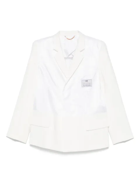 Victoria Beckham logo-patch blazer White 1225WJK006168A