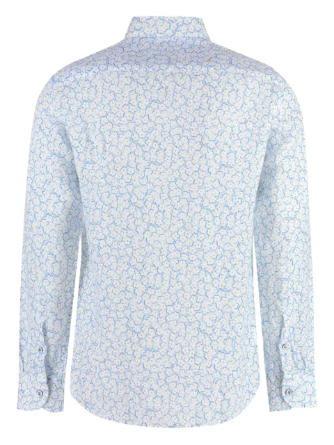 Bastoncino floral-print long-sleeve shirt Blue B2477