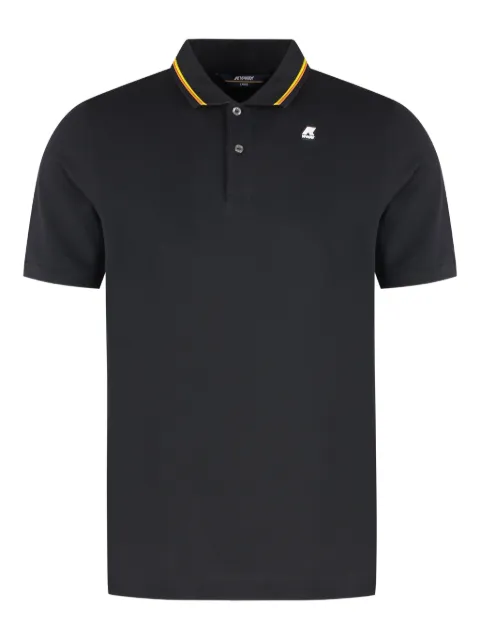 K-Way Jud contrasting-collar polo shirt Black K7121JW