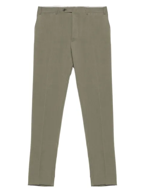 Canali pressed-crease trousers Green 710196RAE05574