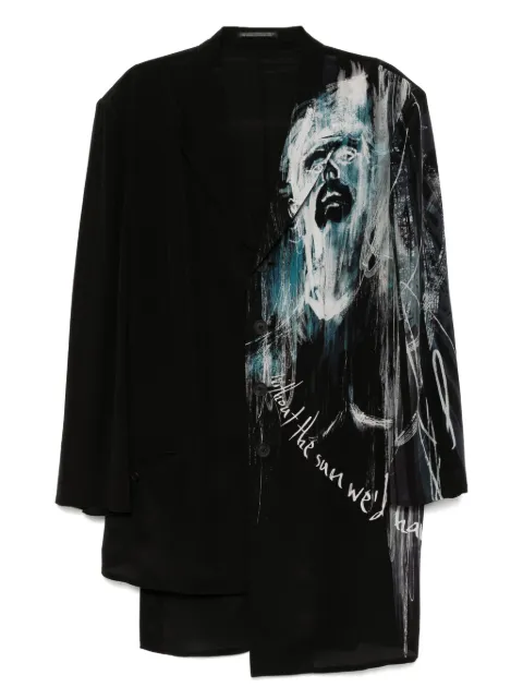 Yohji Yamamoto pattered blazer Black HPJ74804