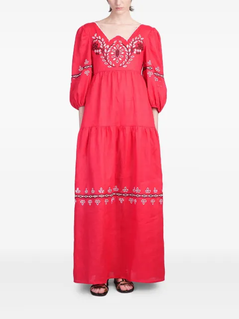 HOLY CAFTAN Adalasia maxi dress Red H25200